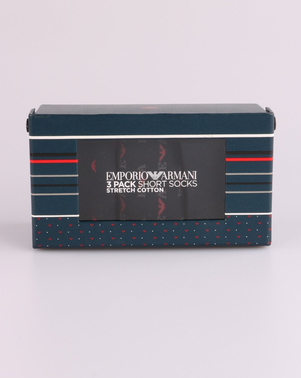 Emporio Armani 3er-Pack Socken Marine/Rot