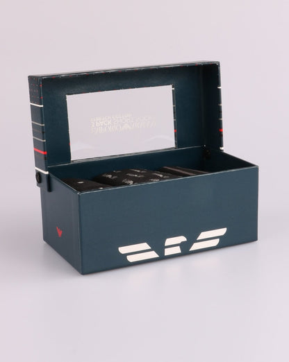 Emporio Armani – 3er-Pack Socken in Schwarz/Perle
