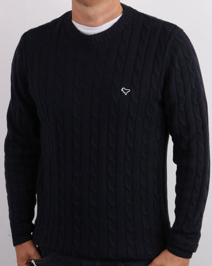 Weekend Offender – Zopfmuster, Marineblau
