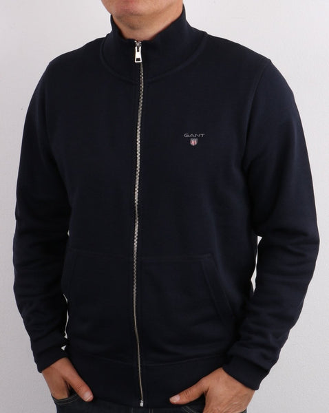 Gant Full Zip Sweatshirt Navy