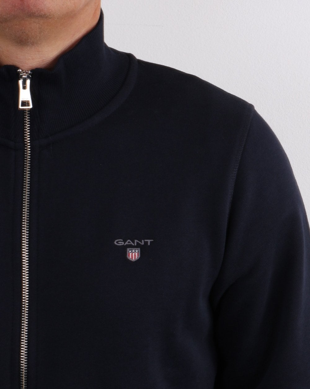 Gant Sweatshirt mit durchgehendem Reißverschluss, Marineblau