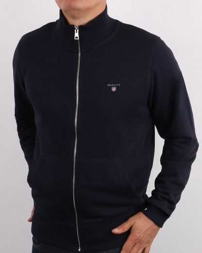 Gant Sweatshirt mit durchgehendem Reißverschluss, Marineblau