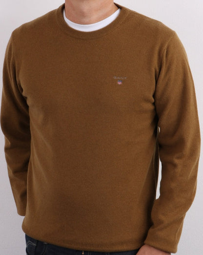 Gant Superfine Lambswool Rundhalspullover Butternut