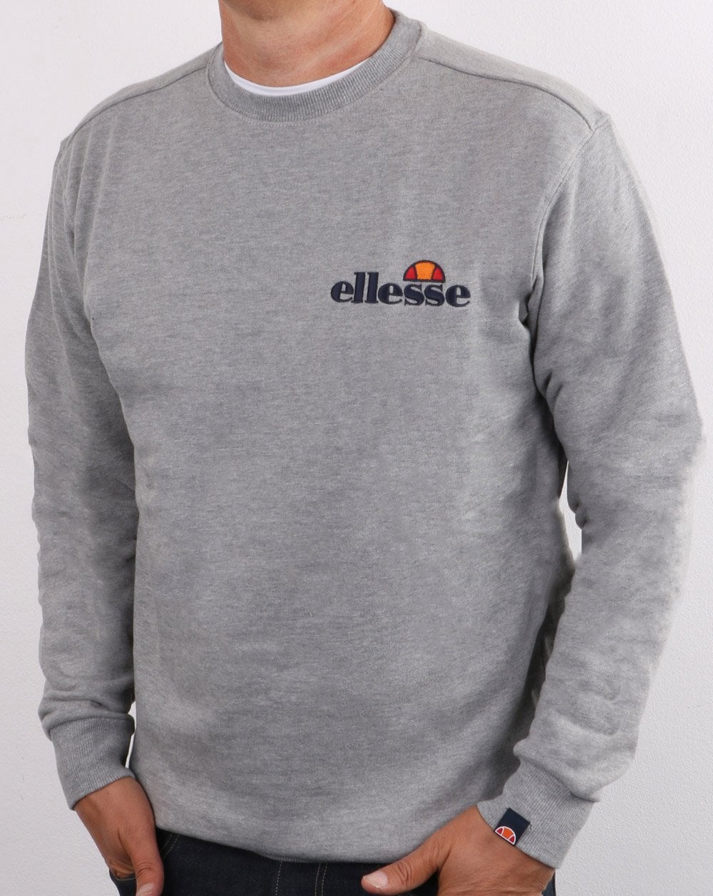Ellesse Emb Logo Sweatshirt Grey Marl