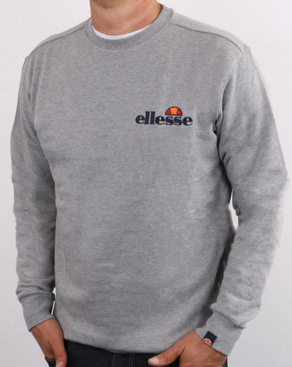 Ellesse – Sweatshirt mit Emb-Logo, Grau meliert