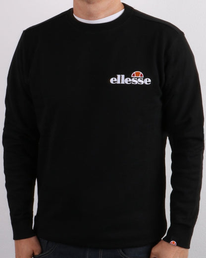 Ellesse – Sweatshirt mit Emb-Logo in Schwarz