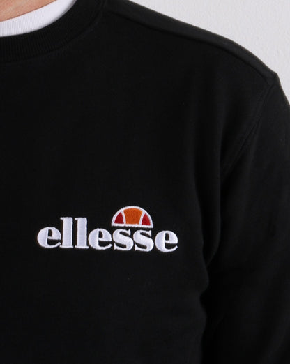 Ellesse – Sweatshirt mit Emb-Logo in Schwarz