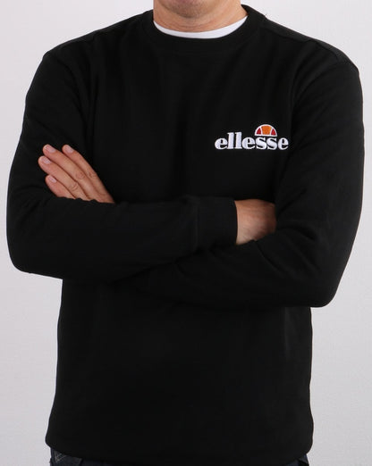 Ellesse – Sweatshirt mit Emb-Logo in Schwarz