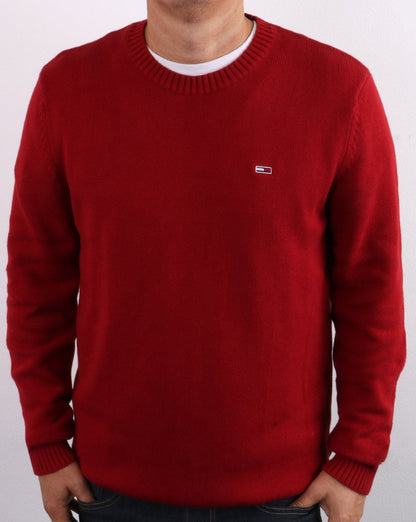 Tommy Jeans Sweatshirt mit Rundhalsausschnitt, Weinrot