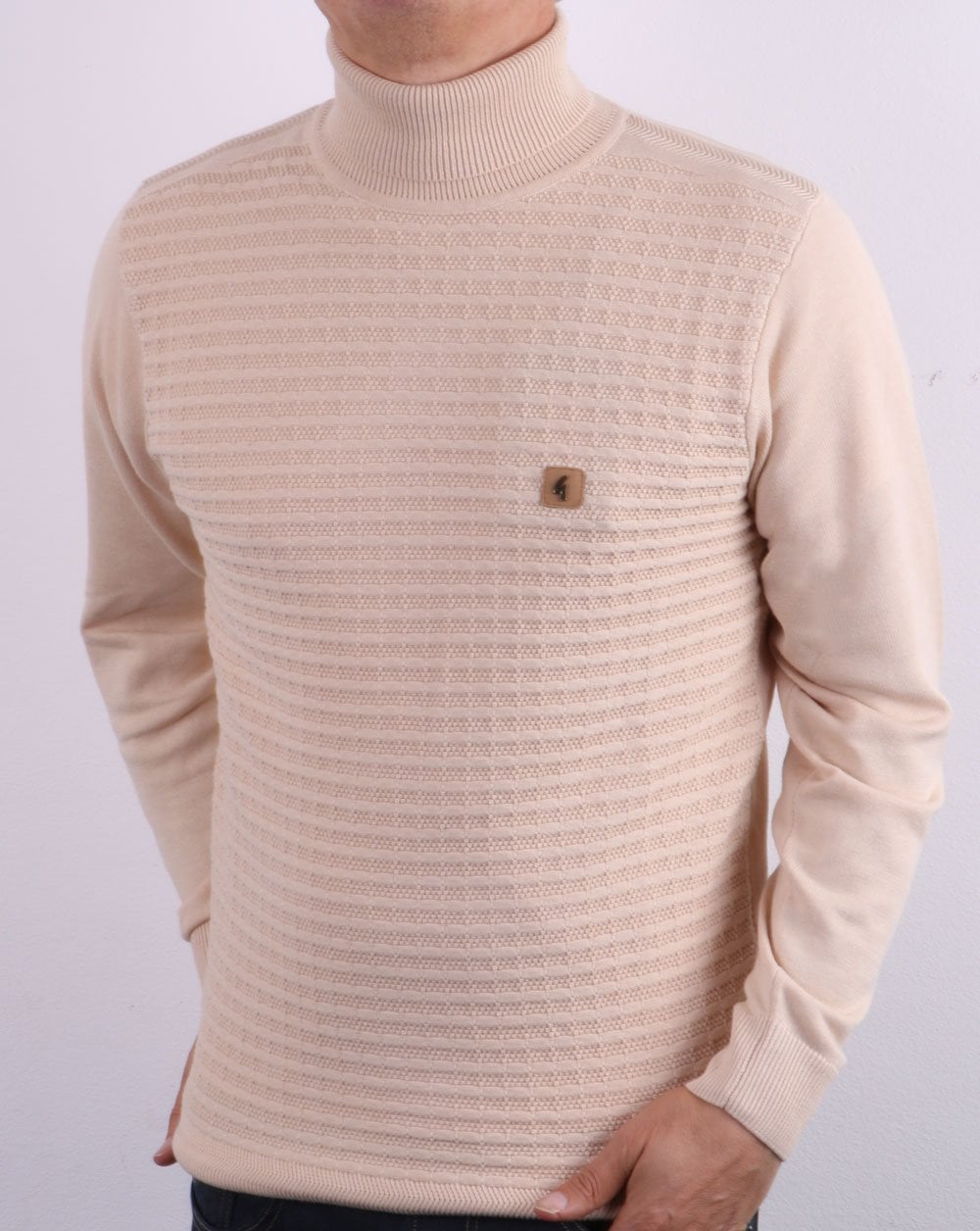 Gabicci Vintage Coaster Rollkragenpullover Haferflocken