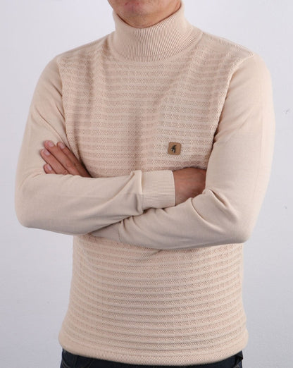 Gabicci Vintage Coaster Rollkragenpullover Haferflocken