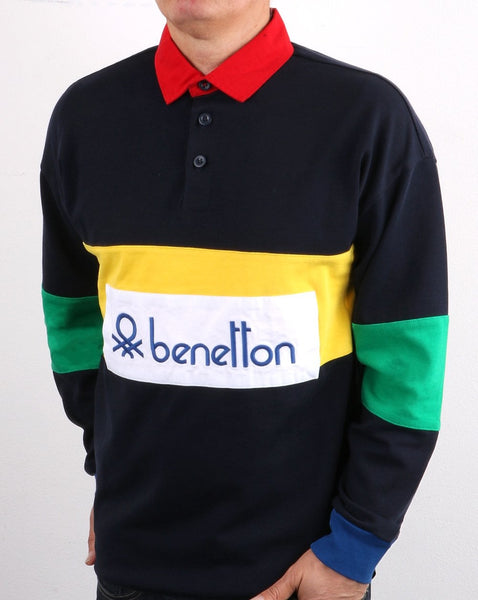 Benetton Rugby Shirt Navy