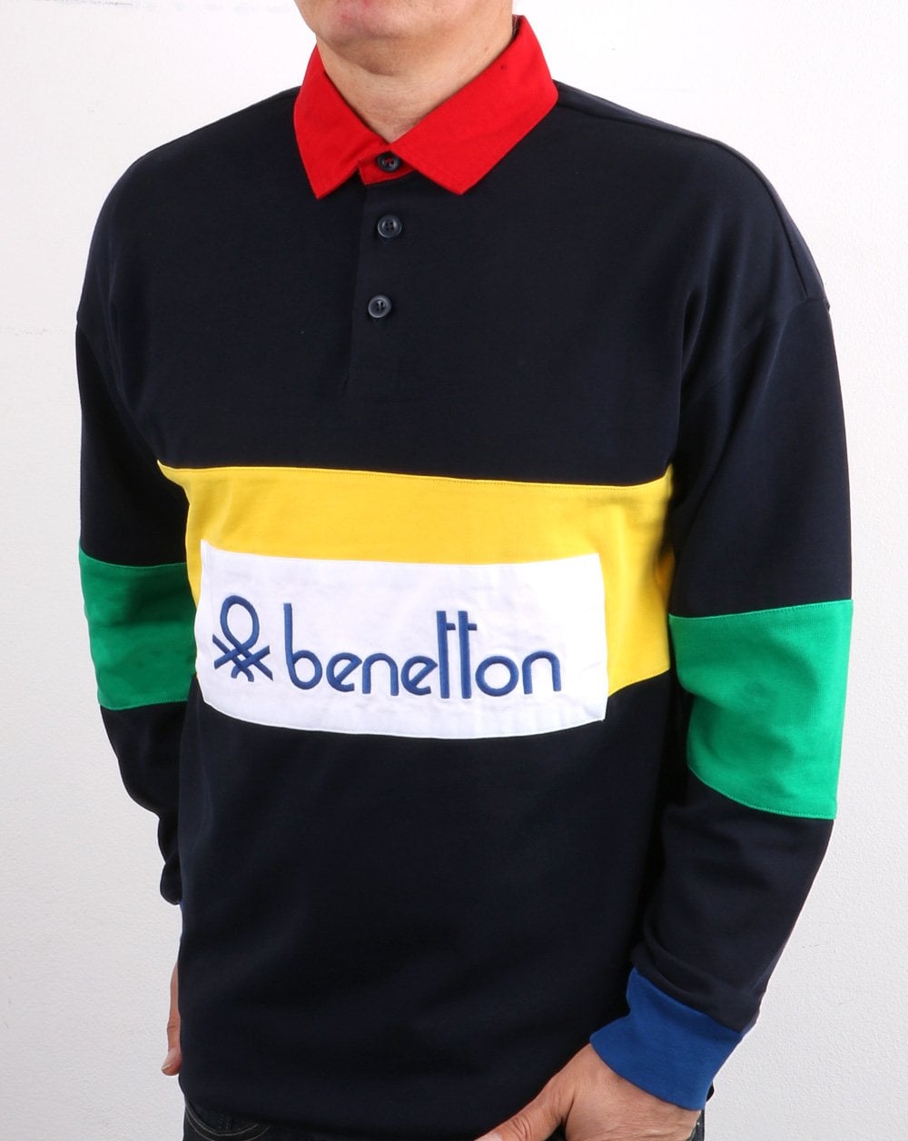 Benetton Rugby Shirt Navy