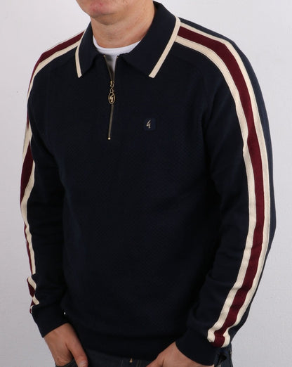 Gabicci Vintage Atlas Poloshirt Marineblau