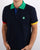 Benetton Multicolour Trim Polo Shirt Navy