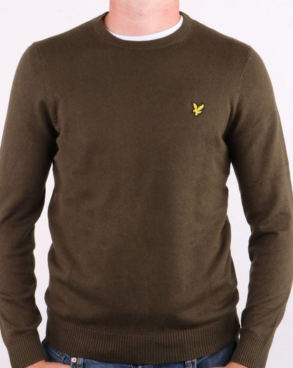 Lyle And Scott – Rundhalspullover aus Merinowolle und Trek-Grün