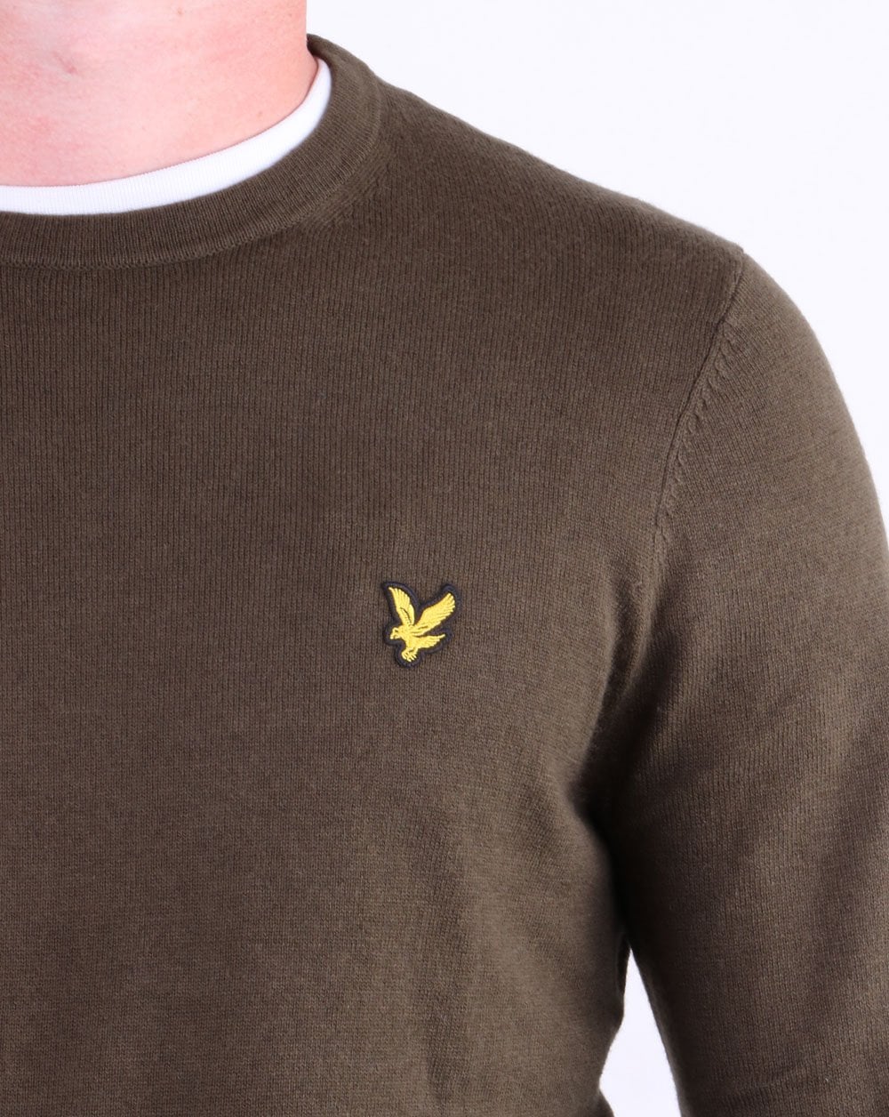 Lyle And Scott – Rundhalspullover aus Merinowolle und Trek-Grün