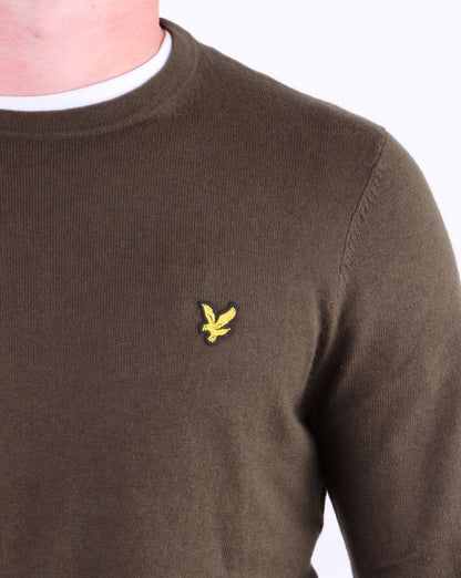 Lyle And Scott – Rundhalspullover aus Merinowolle und Trek-Grün