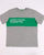 Benetton Classic Crew Tape Logo T-shirt Grey
