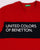 Benetton Classic Crew Tape Logo T-shirt Red