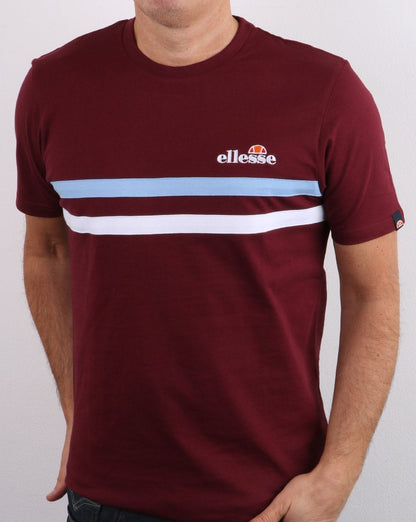 Ellesse Aprisio T-Shirt Burgund/Himmelblau/Weiß