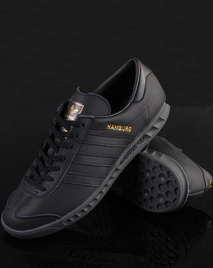 Adidas Hamburg Leder-Sneaker Schwarz