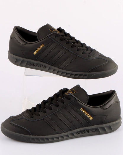 Adidas Hamburg Leder-Sneaker Schwarz