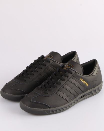 Adidas Hamburg Leder-Sneaker Schwarz