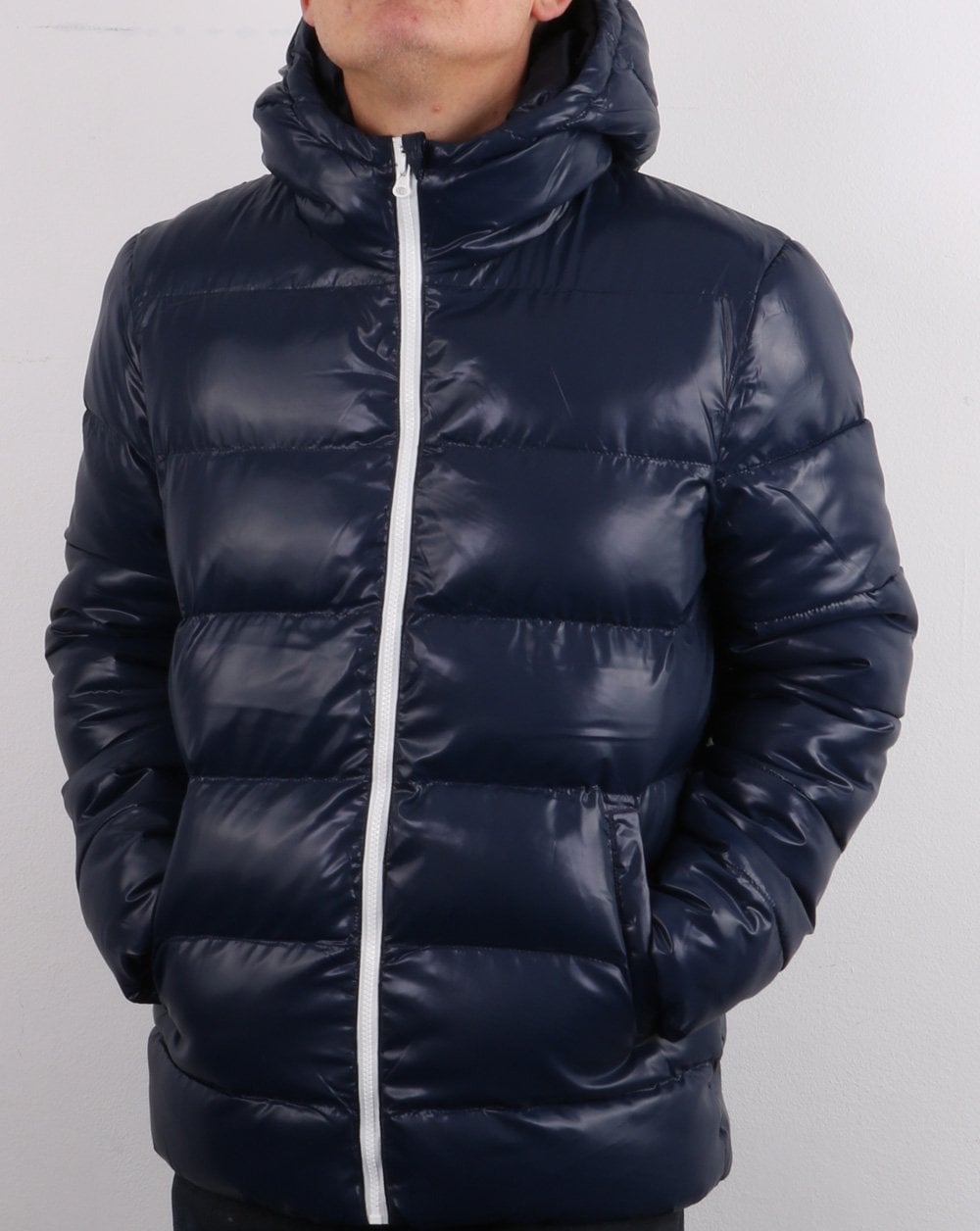 Benetton Recycled Project Puffa Jacke Marineblau