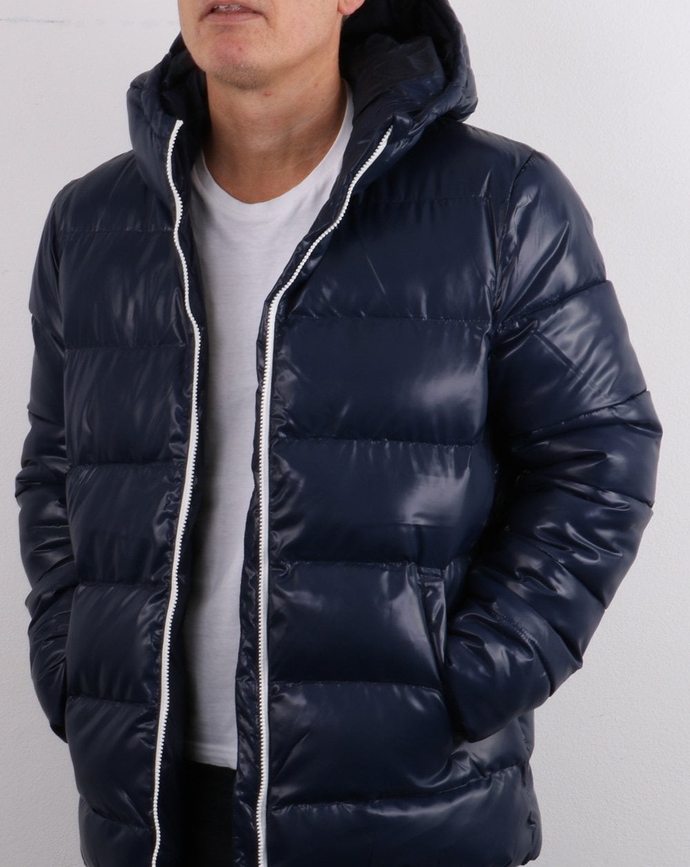 Benetton Recycled Project Puffa Jacke Marineblau