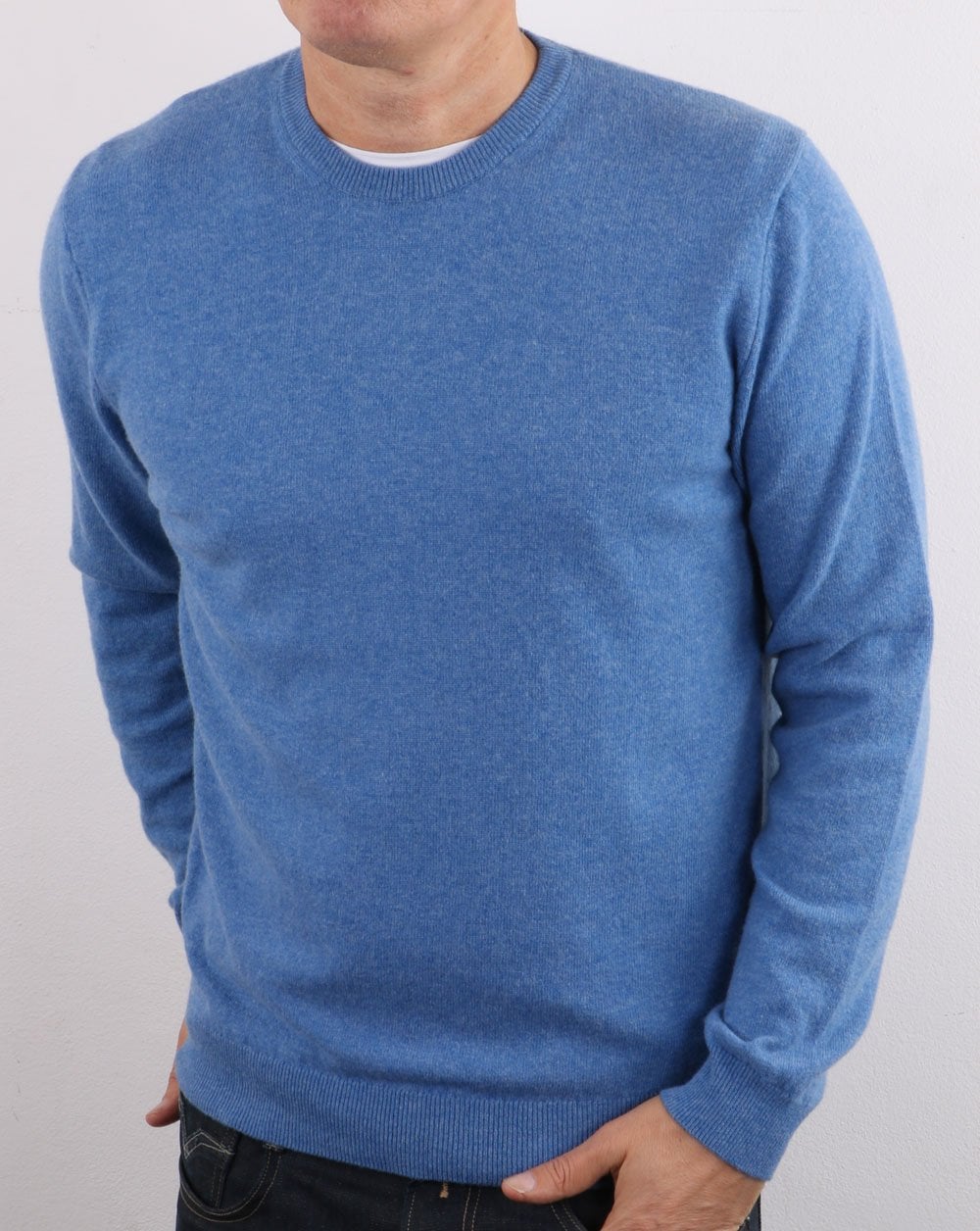 Benetton Wollpullover Blaumeliert