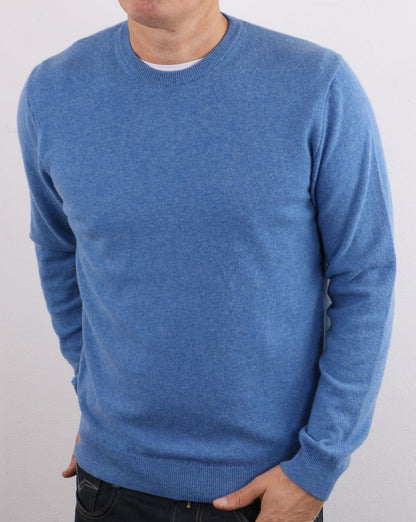 Benetton Wollpullover Blaumeliert