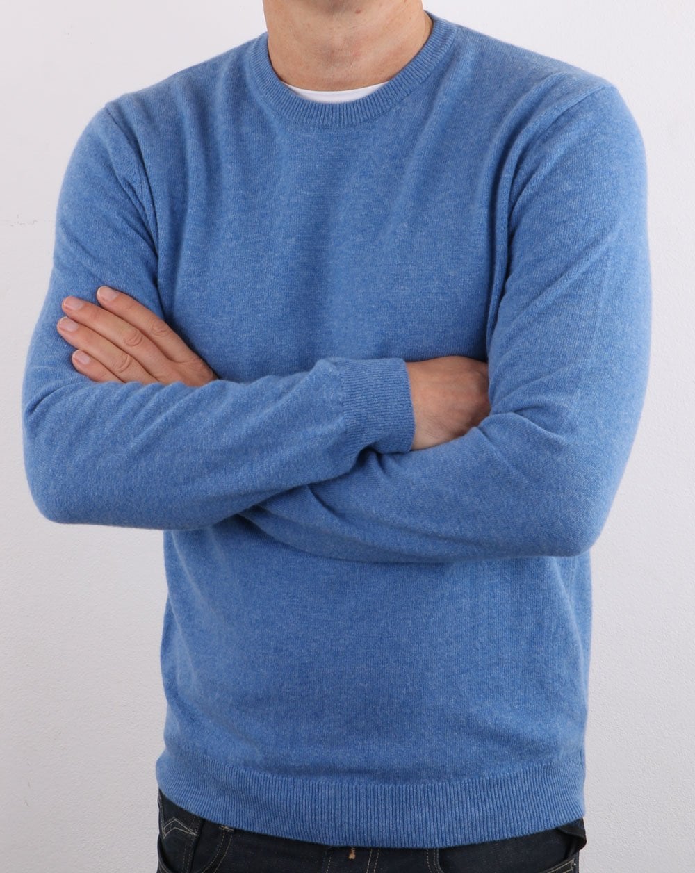 Benetton Wollpullover Blaumeliert