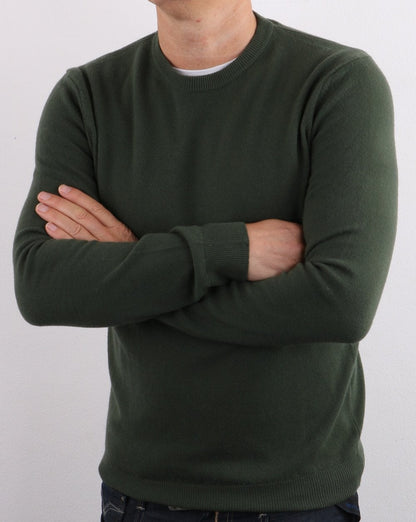 Benetton Wollpullover Militärgrün