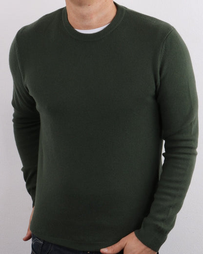 Benetton Wollpullover Militärgrün