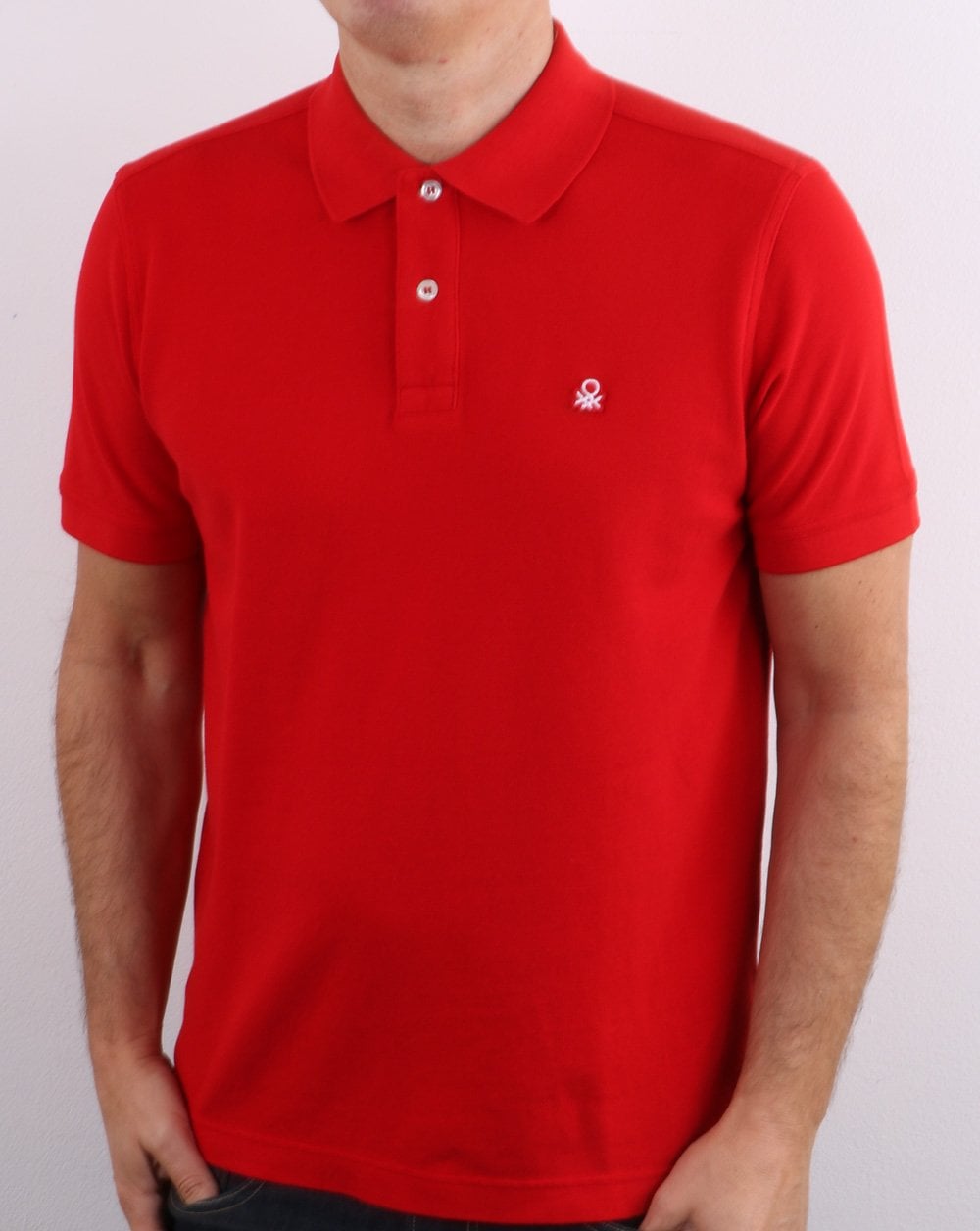Benetton Maglia Polo Shirt Red