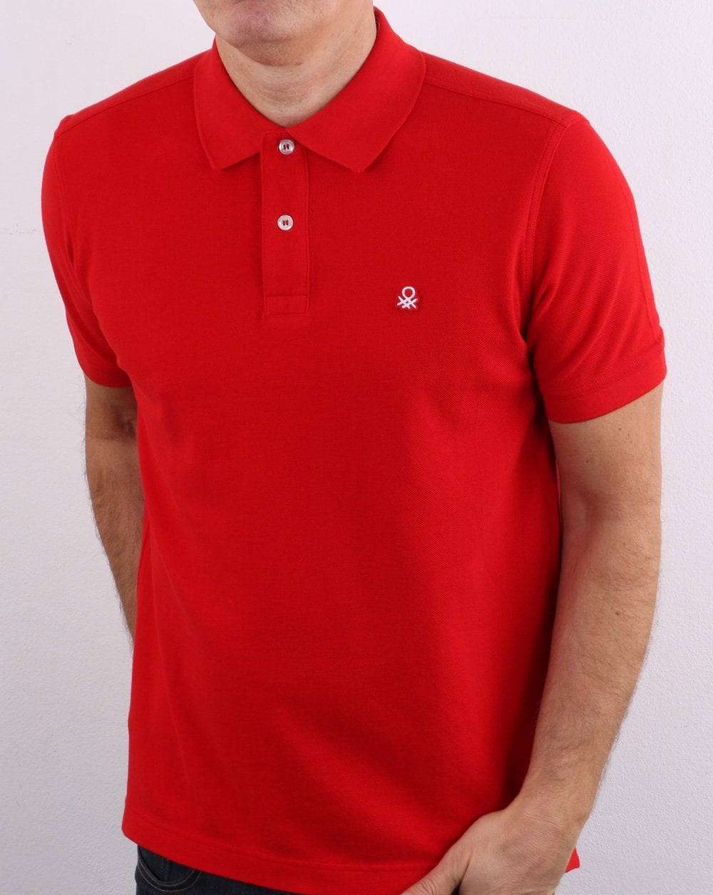Benetton Maglia Polo Shirt Red
