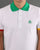 Benetton Iconic Multicolour Trim Polo Shirt White