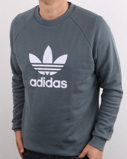 Adidas Originals Trefoil Crew Sweatshirt Schiefergrau