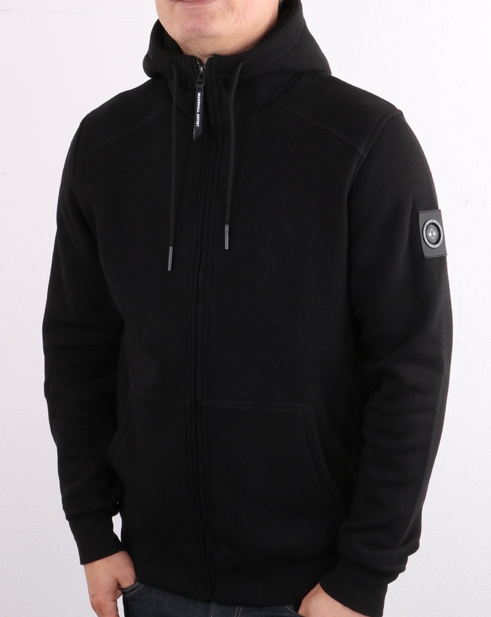 Marshall Artist – Siren – Kapuzenpullover mit durchgehendem Reißverschluss, Schwarz