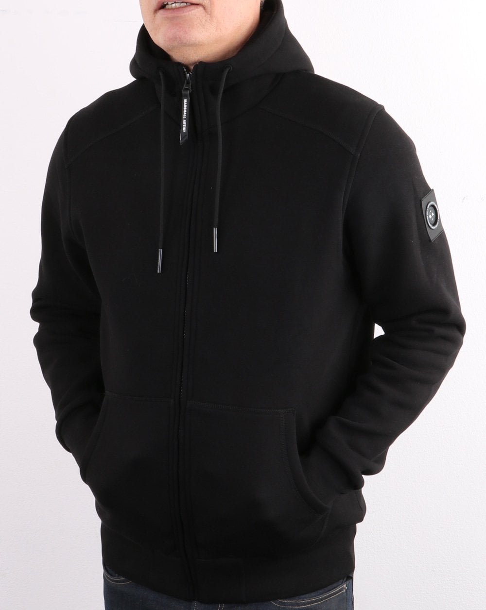 Marshall Artist – Siren – Kapuzenpullover mit durchgehendem Reißverschluss, Schwarz