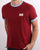 Weekend Offender Ringer Tee Claret/Sky Blue