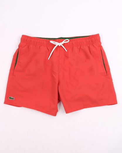 Lacoste Badeshorts Koralle/Grün