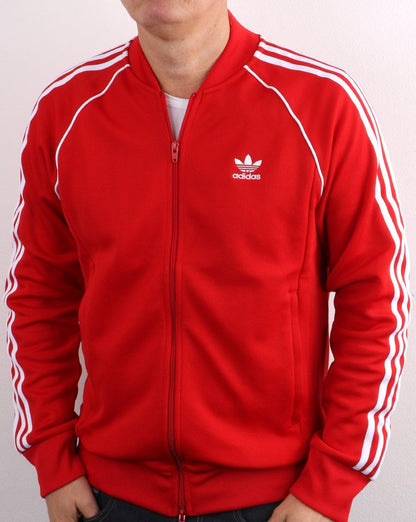 Adidas Originals Superstar Trainingsjacke Scharlachrot/Weiß