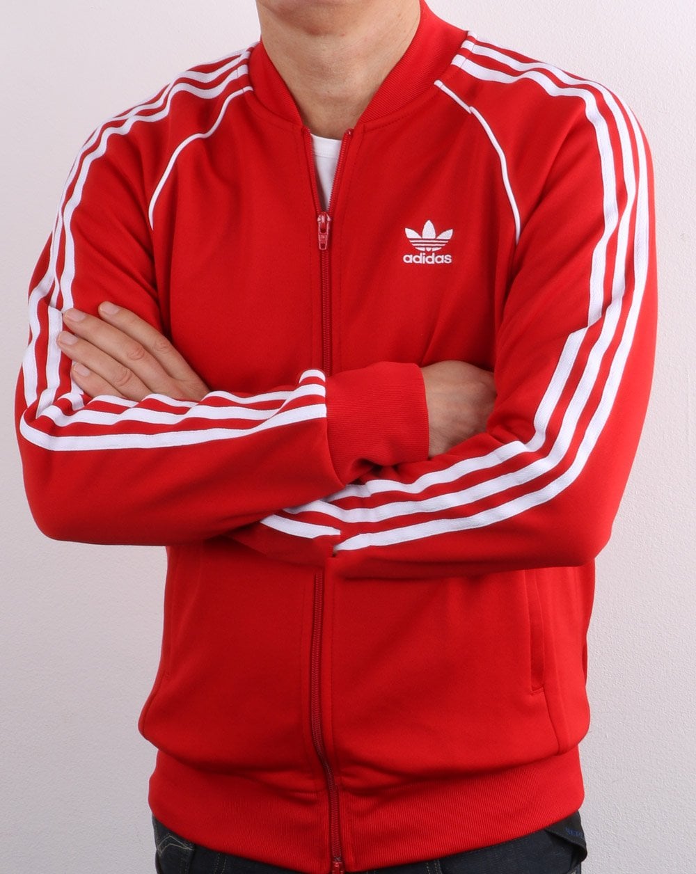 Adidas Originals Superstar Track Top Scarlet Red/White