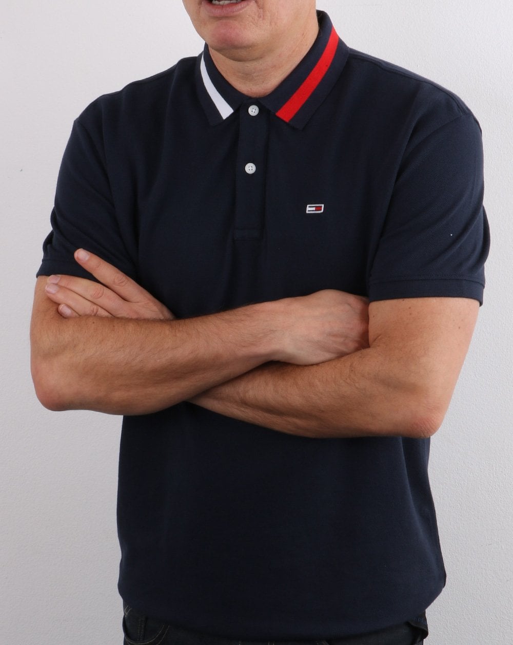Tommy Hilfiger Poloshirt mit Flaggenkragen, Twilight Navy