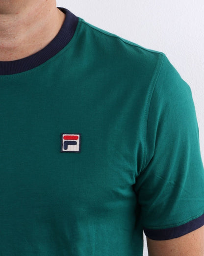 Fila Vintage Marconi T-Shirt Grün/Marineblau