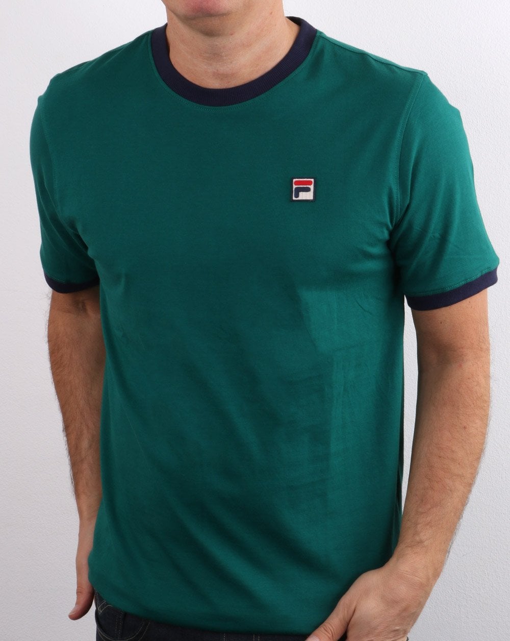 Fila Vintage Marconi T Shirt Green/Navy