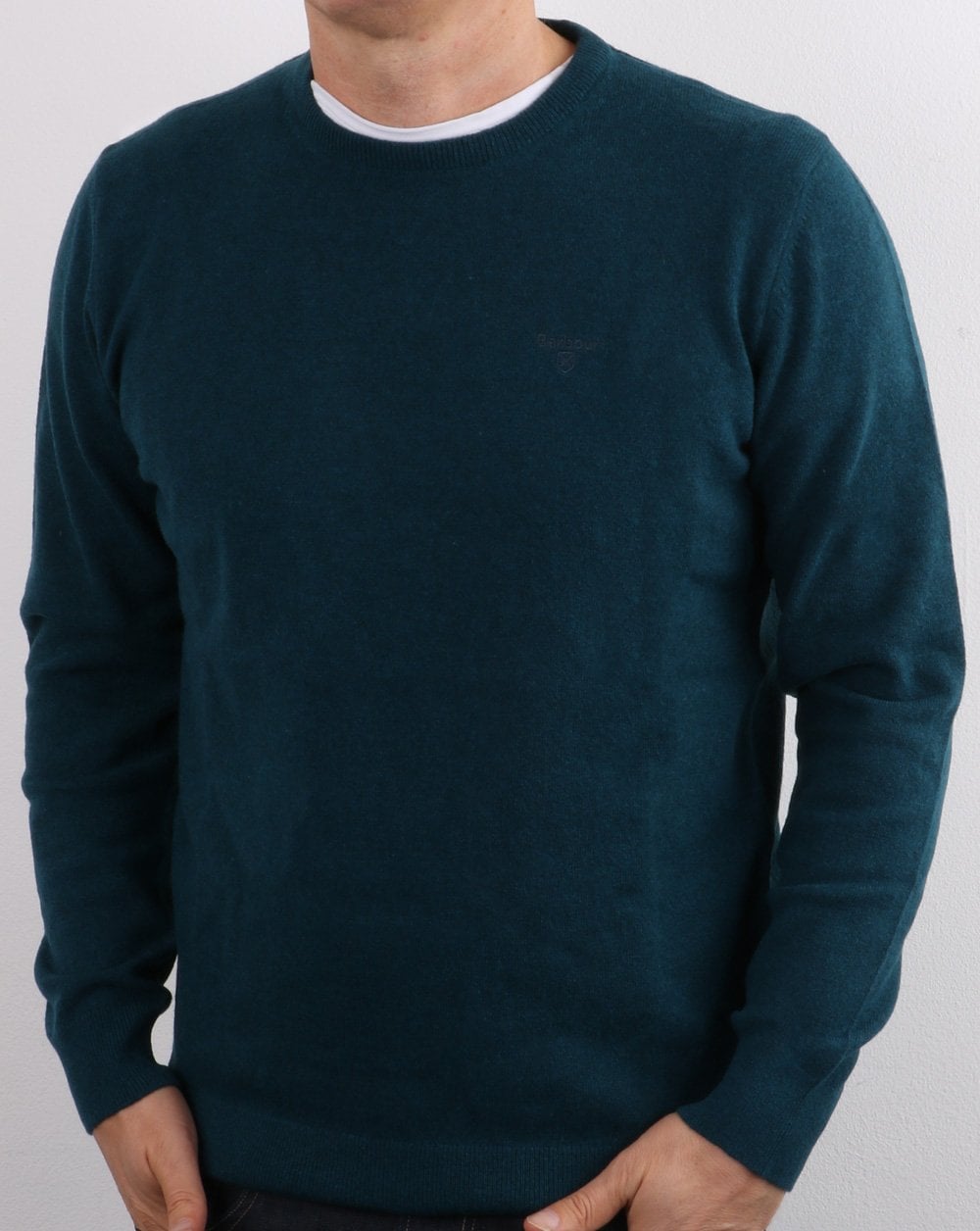 Barbour Lammwollpullover Dunkelaqua
