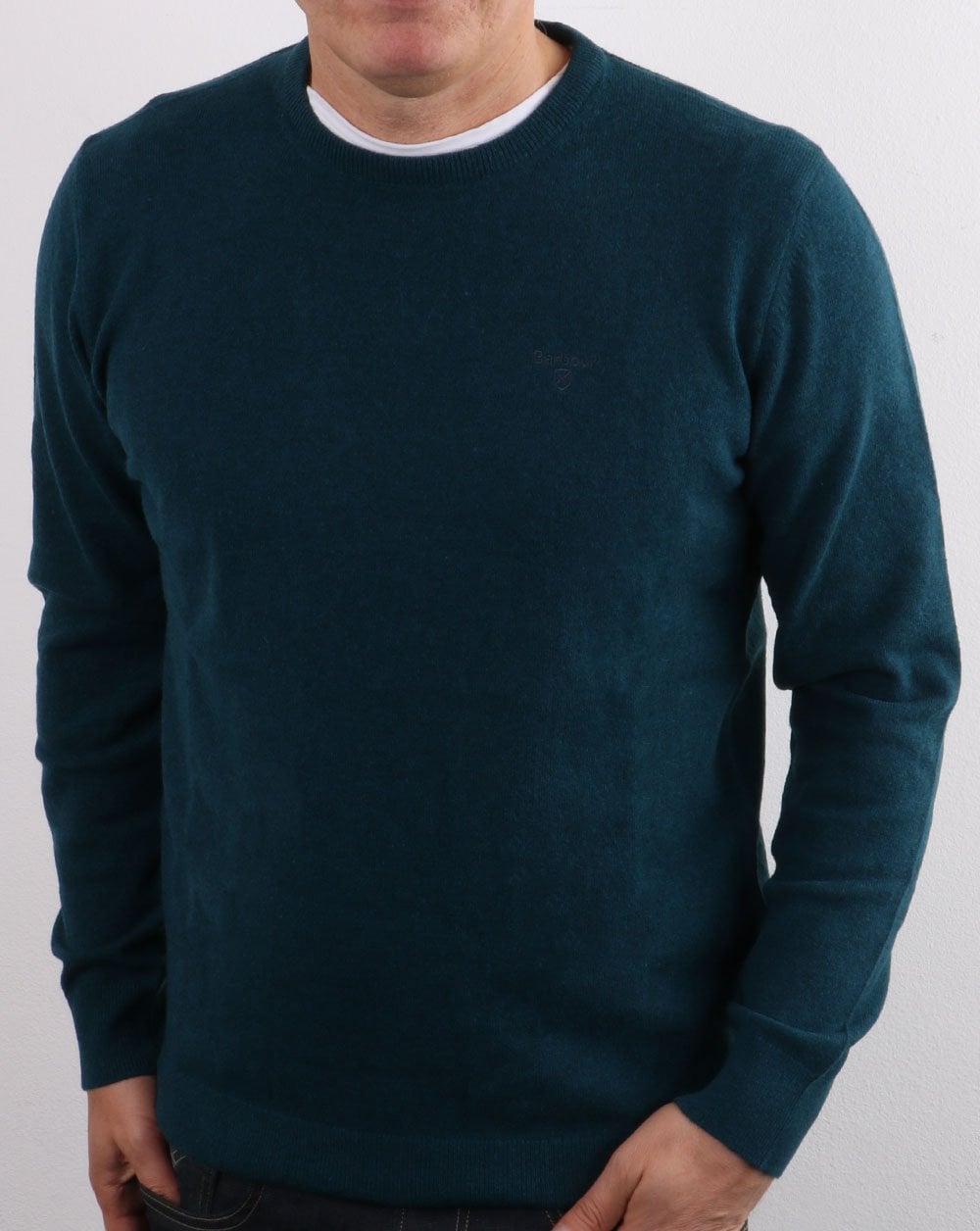 Barbour Lammwollpullover Dunkelaqua